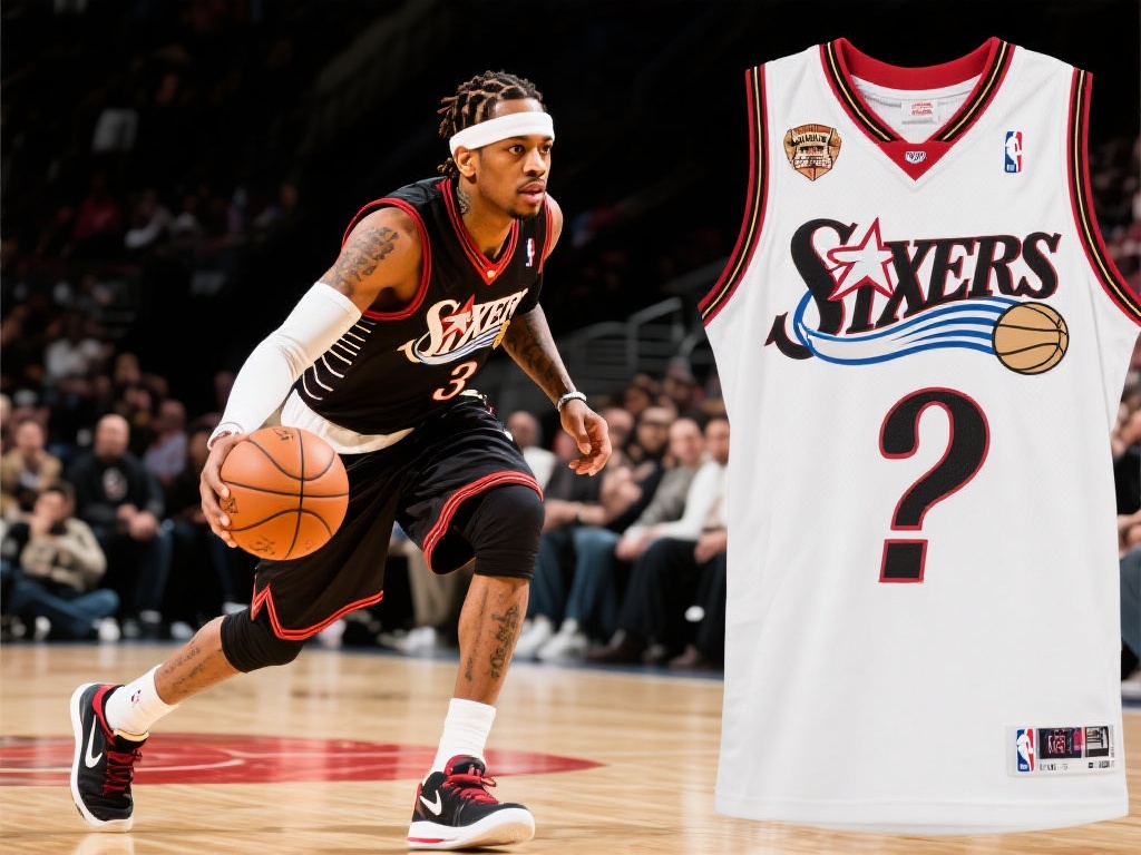 内马尔身穿76人艾弗森球衣转发踢野球视频