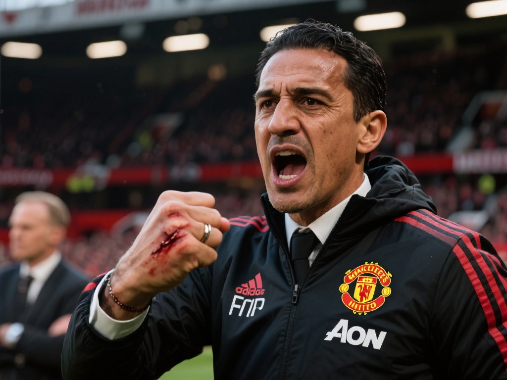 阿莫林拳头现新伤痕，疑因不满曼联阵容再发火！